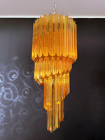 Spiral Prism Glass Chandelier – Hand-Cut Faceted Pendant Light