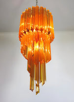 Spiral Prism Glass Chandelier – Hand-Cut Faceted Pendant Light