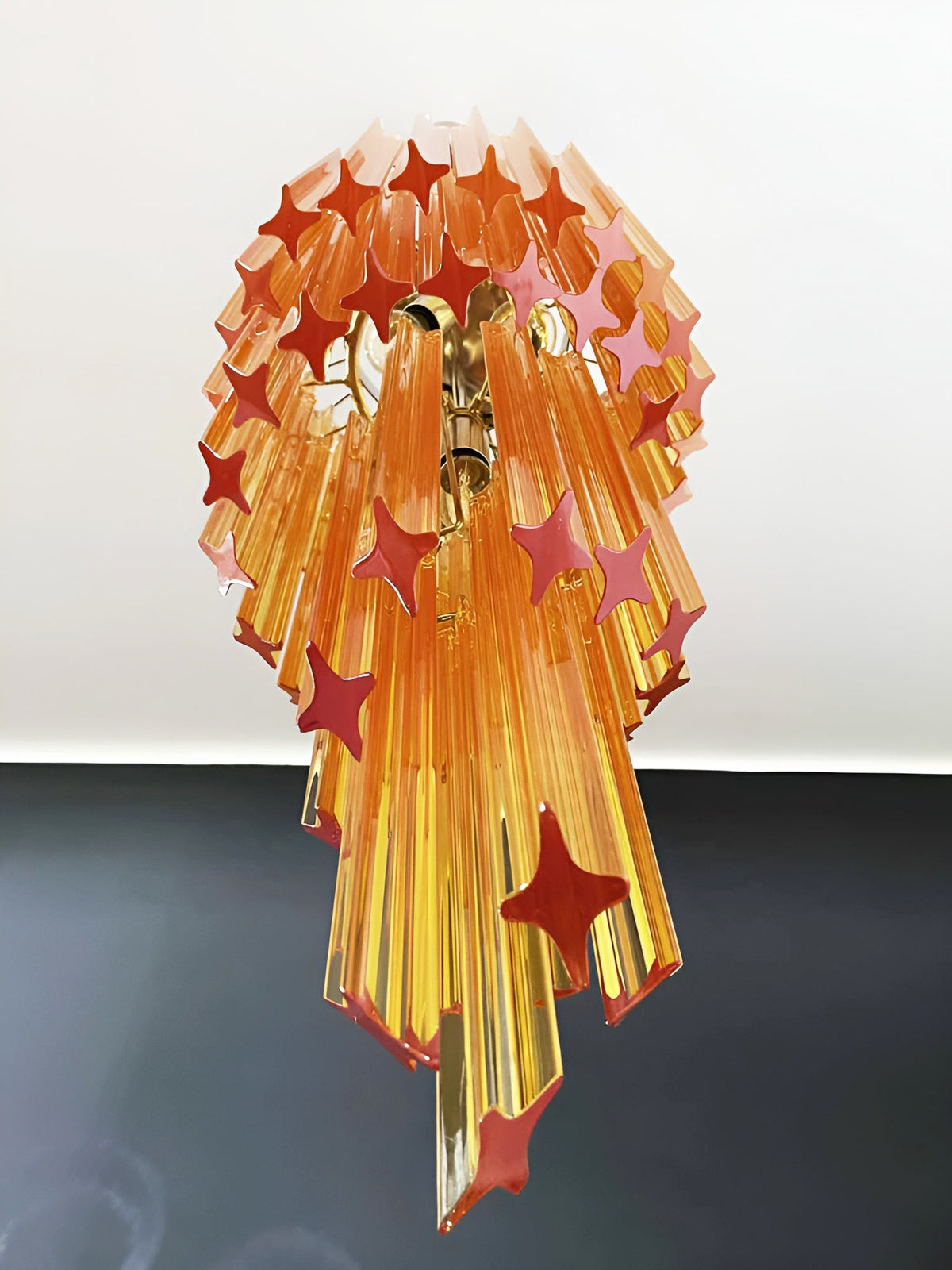 Spiral Prism Glass Chandelier – Hand-Cut Faceted Pendant Light