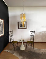 Spiral Prism Glass Chandelier – Hand-Cut Faceted Pendant Light