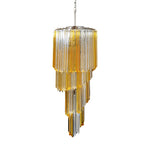 Spiral Prism Glass Chandelier – Hand-Cut Faceted Pendant Light