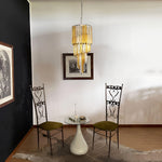 Spiral Prism Glass Chandelier – Hand-Cut Faceted Pendant Light