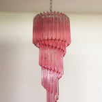 Spiral Prism Glass Chandelier – Hand-Cut Faceted Pendant Light