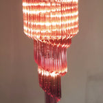 Spiral Prism Glass Chandelier – Hand-Cut Faceted Pendant Light