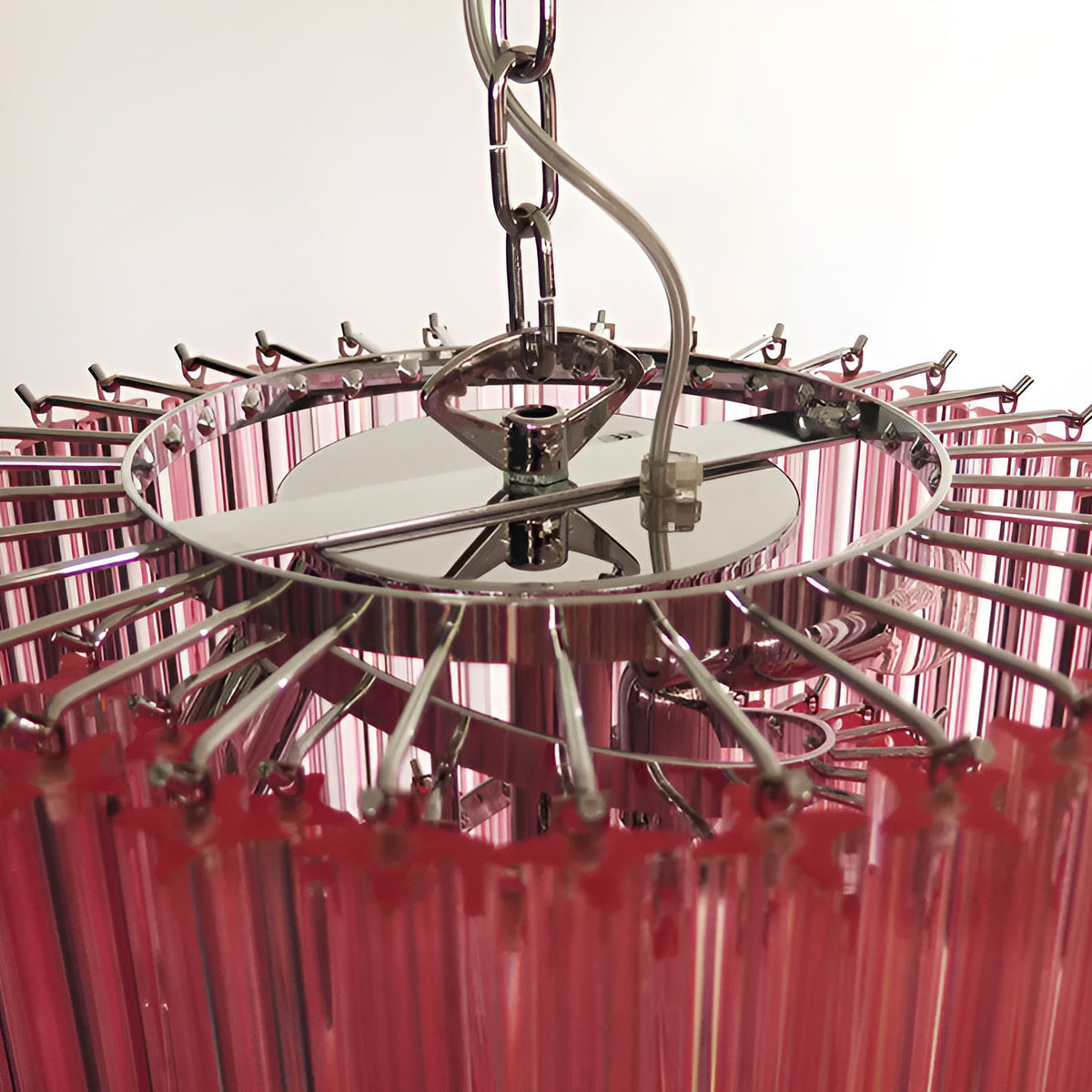 Spiral Prism Glass Chandelier – Hand-Cut Faceted Pendant Light