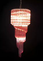 Spiral Prism Glass Chandelier – Hand-Cut Faceted Pendant Light