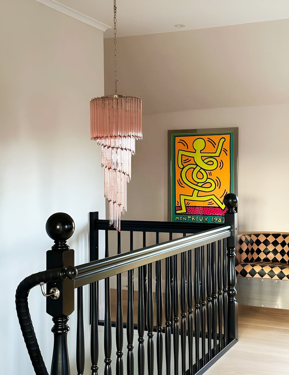 Spiral Prism Glass Chandelier – Hand-Cut Faceted Pendant Light
