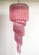 Spiral Prism Glass Chandelier – Hand-Cut Faceted Pendant Light
