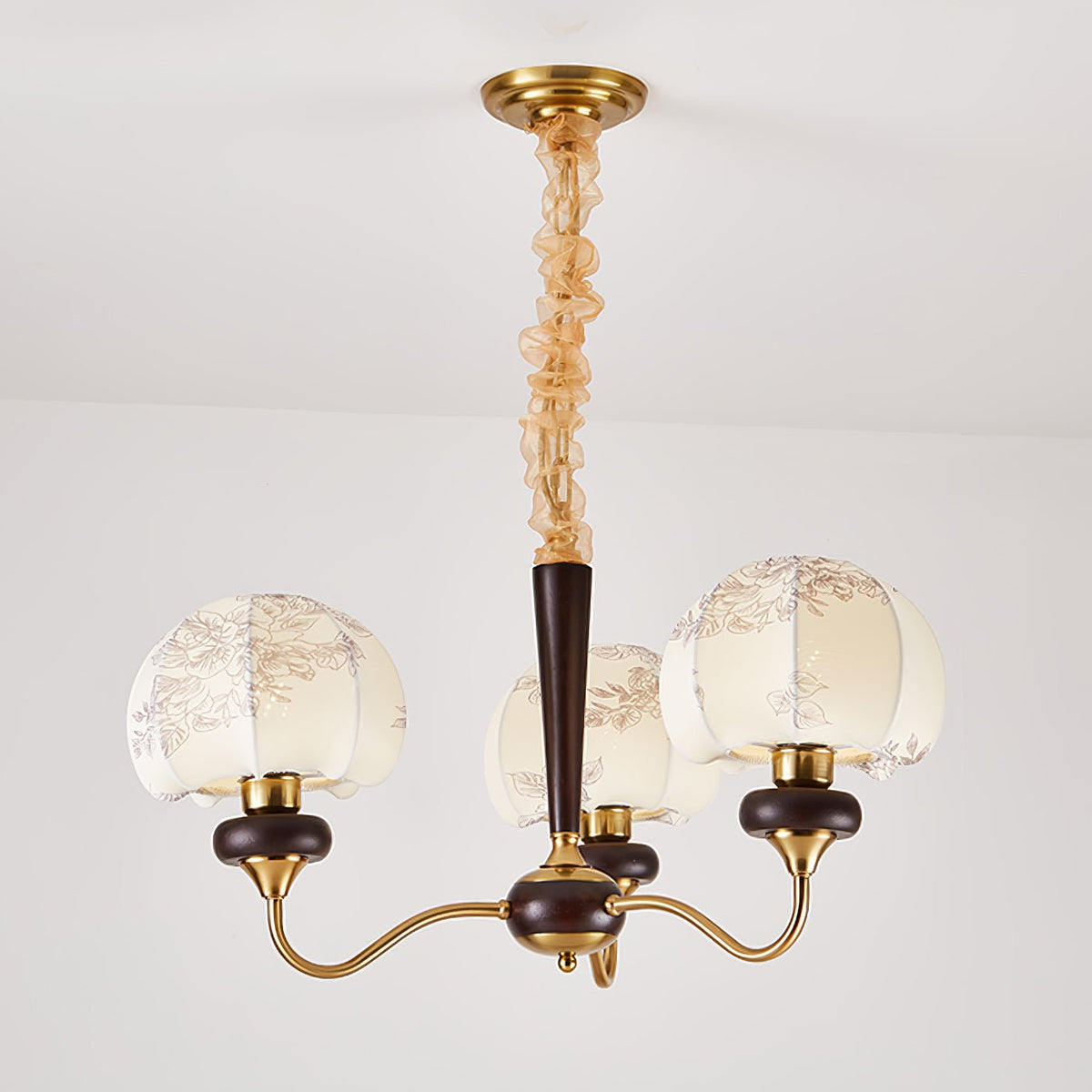 Mushroom Fabric Chandelier – Vintage-Inspired Designer Ceiling Light