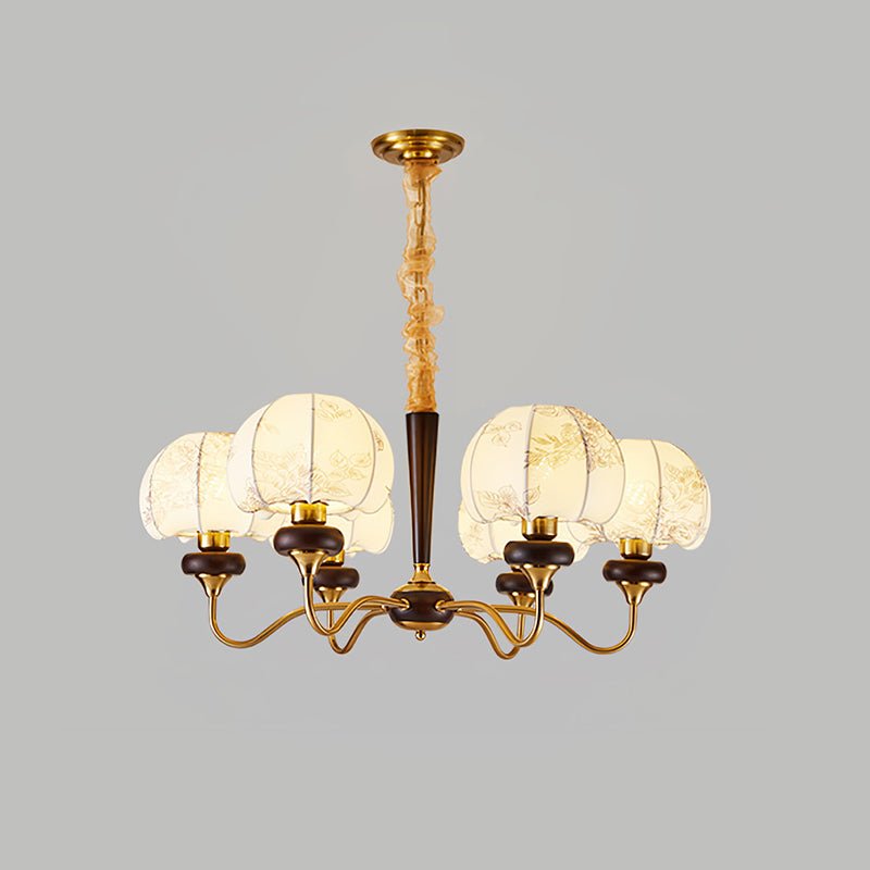 Mushroom Fabric Chandelier – Vintage-Inspired Designer Ceiling Light
