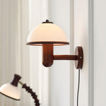 Seren Mushroom Oak Wall Lamp