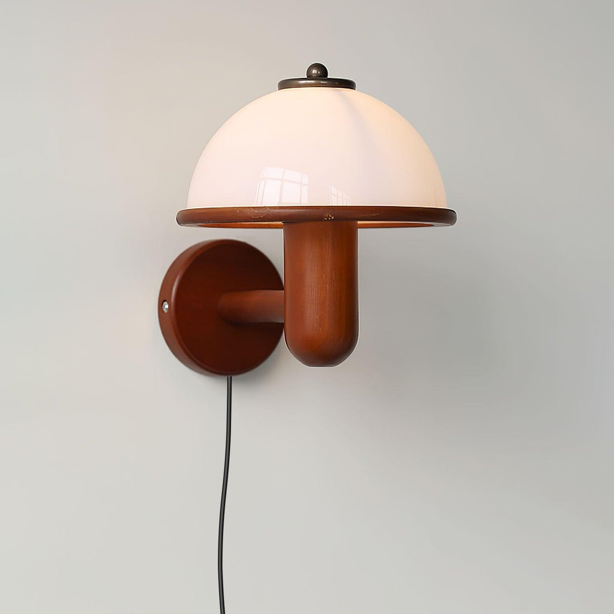 Seren Mushroom Oak Wall Lamp