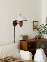 Seren Mushroom Oak Wall Lamp