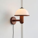 Seren Mushroom Oak Wall Lamp