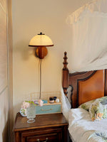 Seren Mushroom Oak Wall Lamp