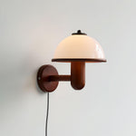 Seren Mushroom Oak Wall Lamp