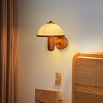 Seren Mushroom Oak Wall Lamp