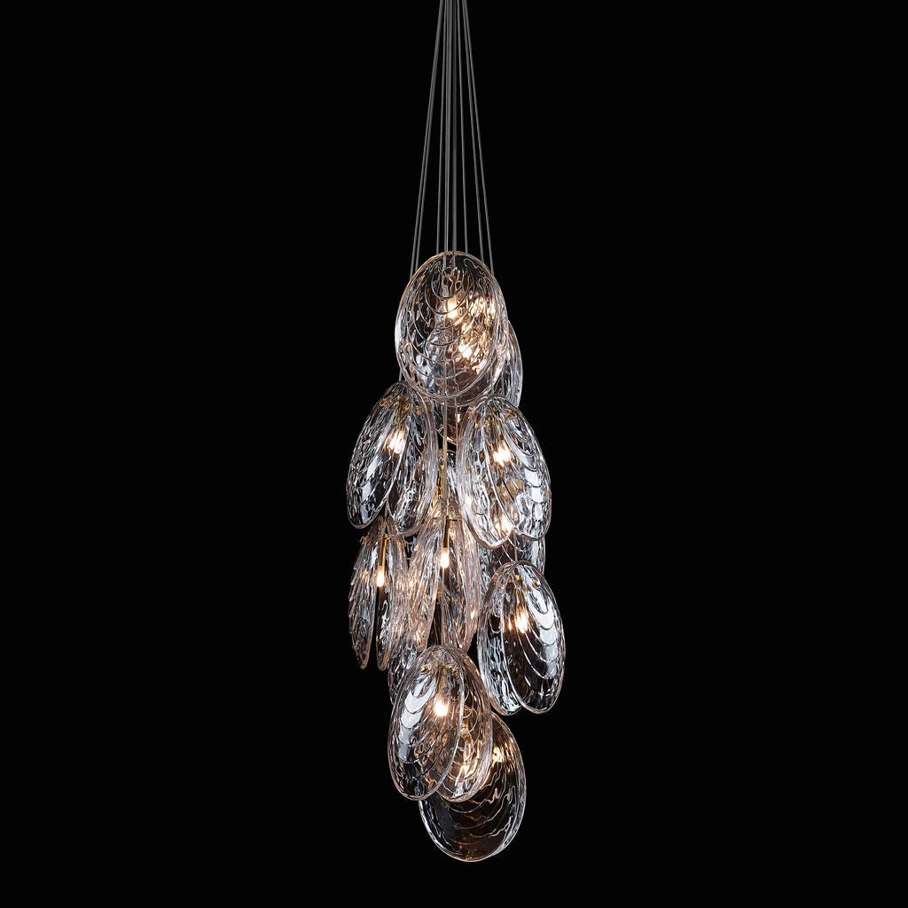 Mussels Cluster LED Chandelier – Modern Glass Pendant Light for Dining Room and Living Room