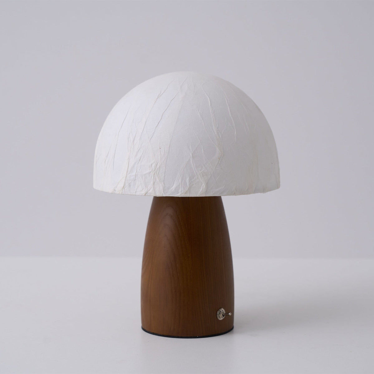 Myco Mushroom Table Lamp with Walnut Wood Base and LED