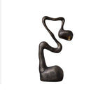 Myrrh Sculptural Floor Lamp in Matte Black with Gold Interior