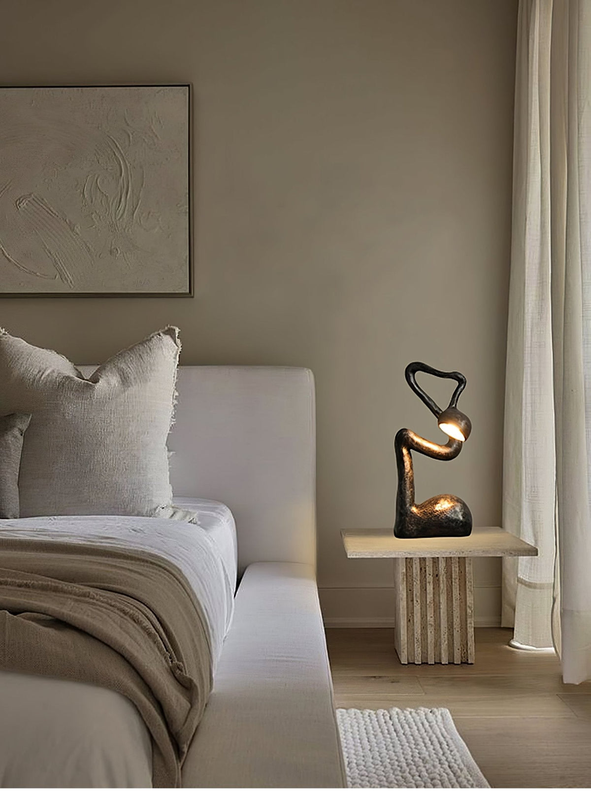 Myrrh Sculptural Table Lamp – Modern Art Deco LED Accent Light