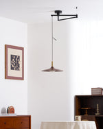 Crane Swing Arm Pendant Light – Modern LED Pendant Lamp with Brass Accents
