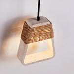 Naroa Pendant Light in Natural Stone and Jute Rope