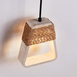 Naroa Pendant Light in Natural Stone and Jute Rope