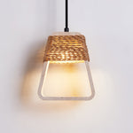 Naroa Pendant Light in Natural Stone and Jute Rope
