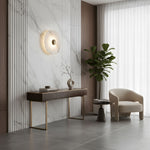 Nayra Alabaster Wall Sconce – Sculpted LED Wall Light in Natural Stone