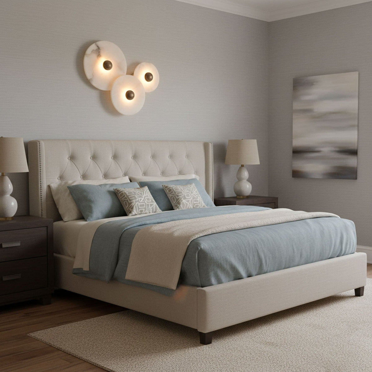 Nayra Alabaster Wall Sconce – Sculpted LED Wall Light in Natural Stone