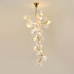 Nebula Petal Chandelier — Modern Ceramic & Gold Designer Pendant Light