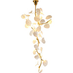 Nebula Petal Chandelier — Modern Ceramic & Gold Designer Pendant Light