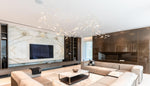 Nectar Leaves Crystal Chandelier | Modern Designer Pendant Light for Dining Room & Living Room