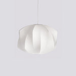 Bubble Silk Swing Arm Pendant Light – Adjustable Designer Ceiling Lamp