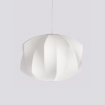 Bubble Silk Swing Arm Pendant Light – Adjustable Designer Ceiling Lamp
