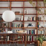 Bubble Silk Swing Arm Pendant Light – Adjustable Designer Ceiling Lamp