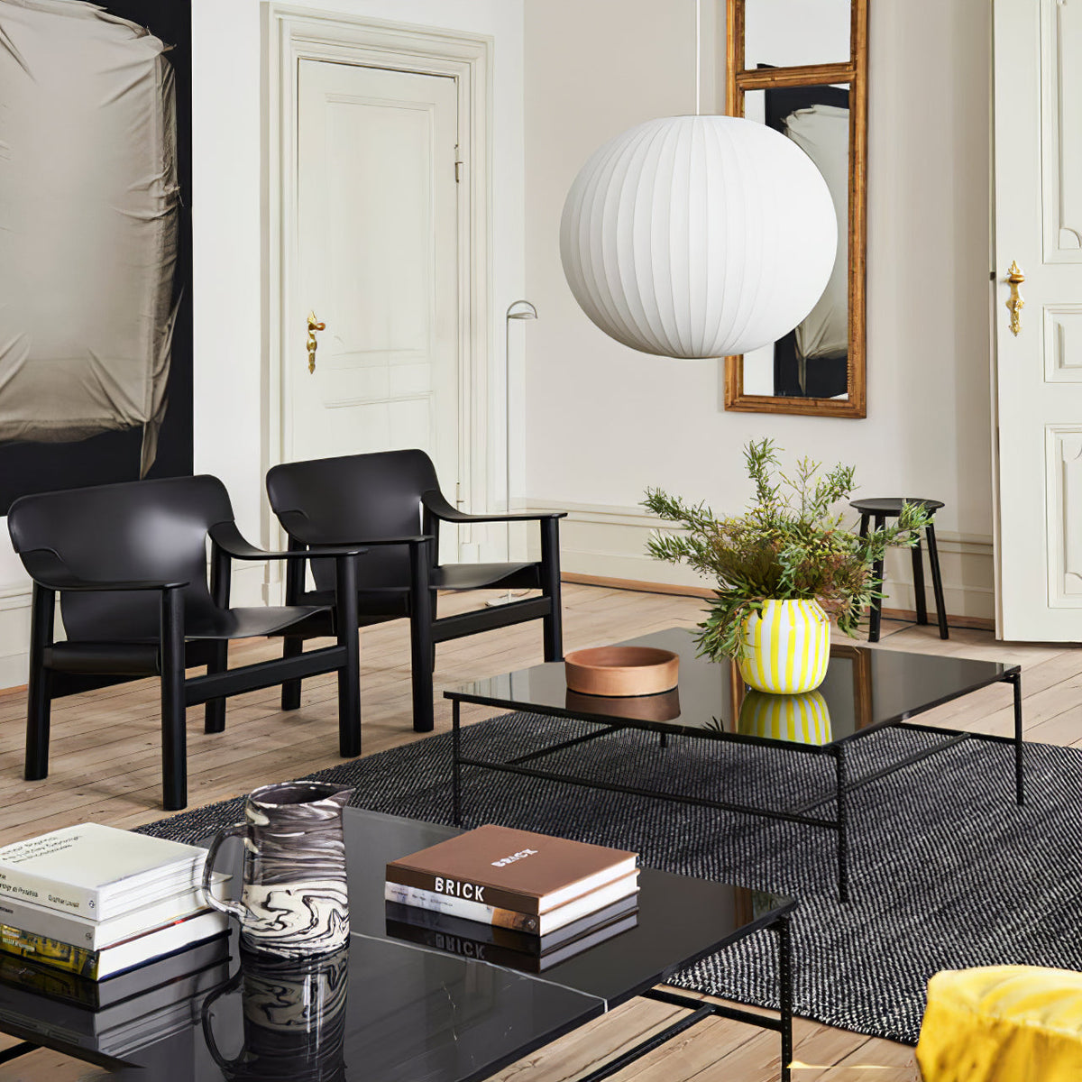 Bubble Silk Swing Arm Pendant Light – Adjustable Designer Ceiling Lamp
