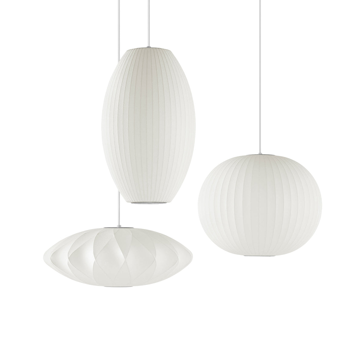 Bubble Silk Swing Arm Pendant Light – Adjustable Designer Ceiling Lamp