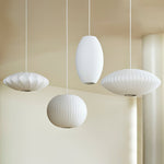 Bubble Silk Swing Arm Pendant Light – Adjustable Designer Ceiling Lamp