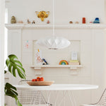 Bubble Silk Swing Arm Pendant Light – Adjustable Designer Ceiling Lamp
