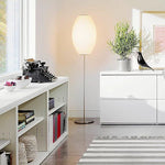 Lumina Spherical Floor Lamp – Handcrafted Silk Shade in Polished Chrome