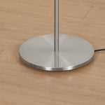 Lumina Spherical Floor Lamp – Handcrafted Silk Shade in Polished Chrome