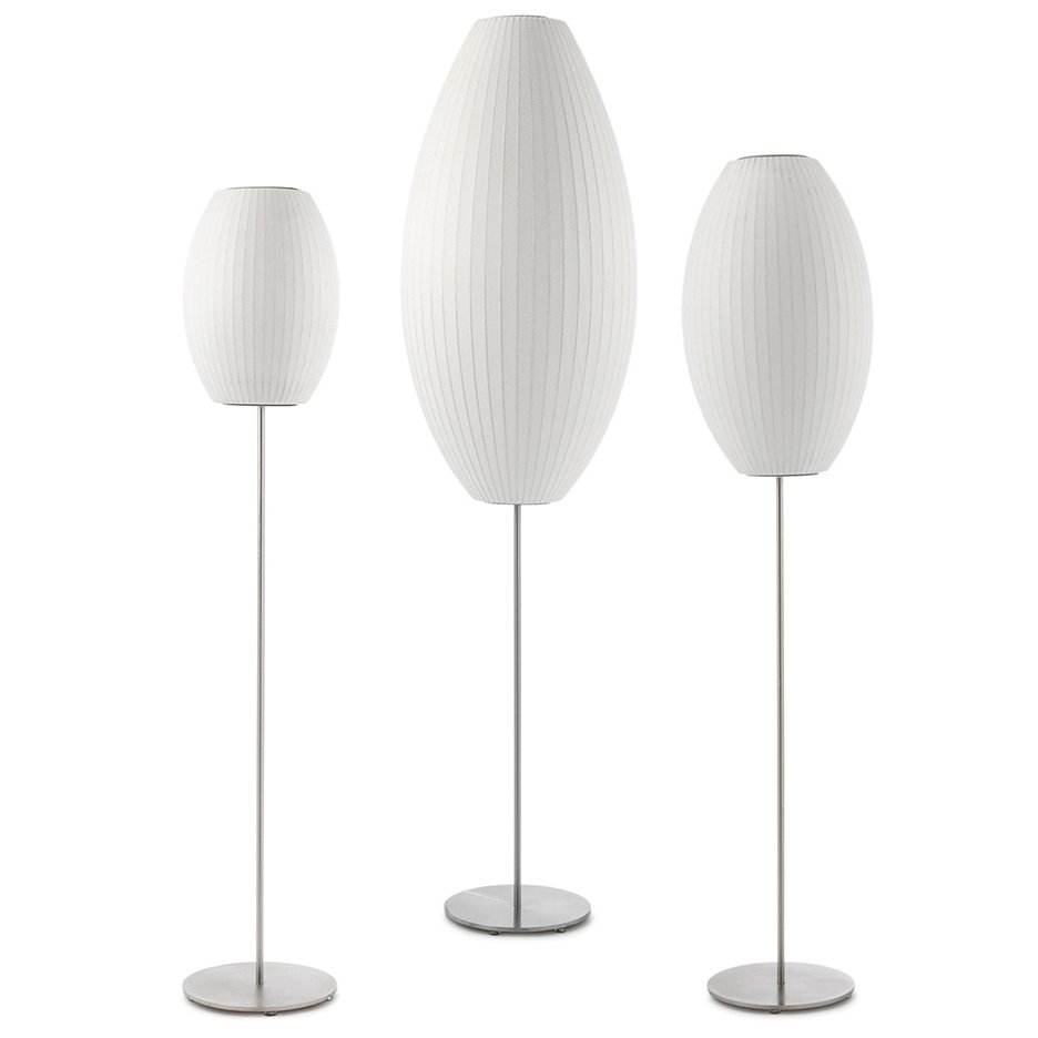 Lumina Spherical Floor Lamp – Handcrafted Silk Shade in Polished Chrome