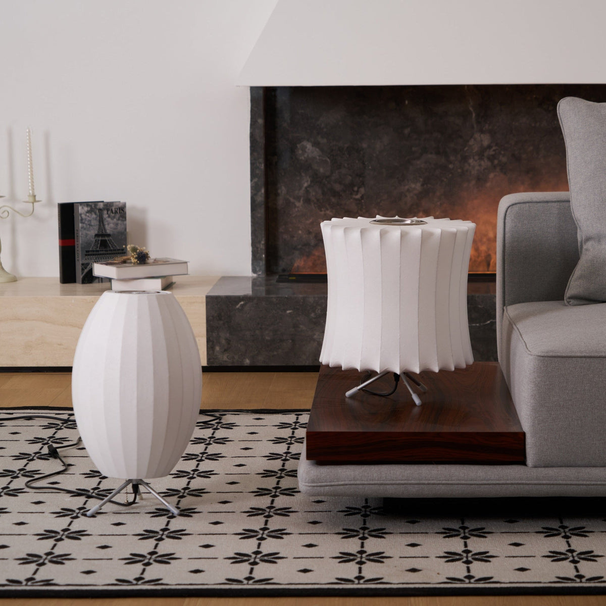 Tripod Bubble Table Lamp – Mid-Century Modern Sculptural Lighting