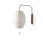Organic Bubble Wall Sconce in Chrome and Walnut with Opal Glass Shade