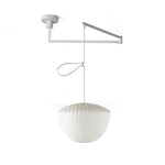 Bubble Silk Swing Arm Pendant Light – Adjustable Designer Ceiling Lamp
