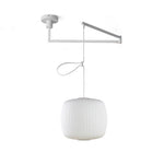 Bubble Silk Swing Arm Pendant Light – Adjustable Designer Ceiling Lamp