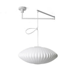 Bubble Silk Swing Arm Pendant Light – Adjustable Designer Ceiling Lamp
