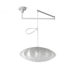 Bubble Silk Swing Arm Pendant Light – Adjustable Designer Ceiling Lamp